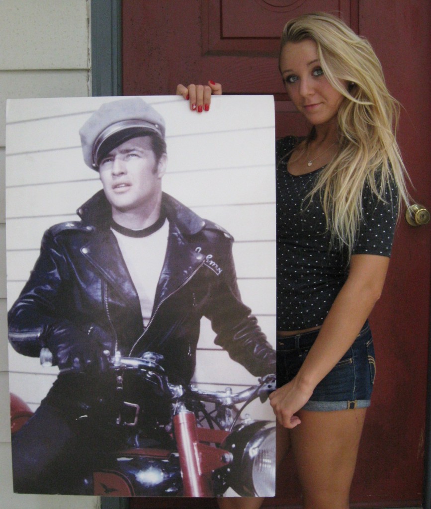 Marlon Brando as The Wild One’s Johnny Stabler, setting the fashion—and projecting the attitude—which continues to influence biker culture and attract youth. (Photo: the author)