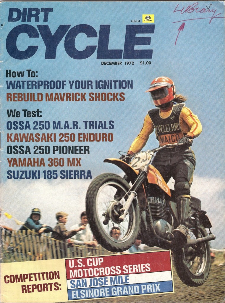 Tim Hart on the cover of Dirt Cycle, December, 1972