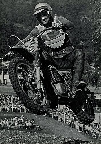 Ake Jonsson riding a Maico