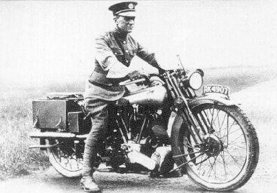 T.E Lawrence on his Superior Motorcycle