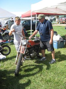 Shopping for bikes at Vintage Motorcycle Days