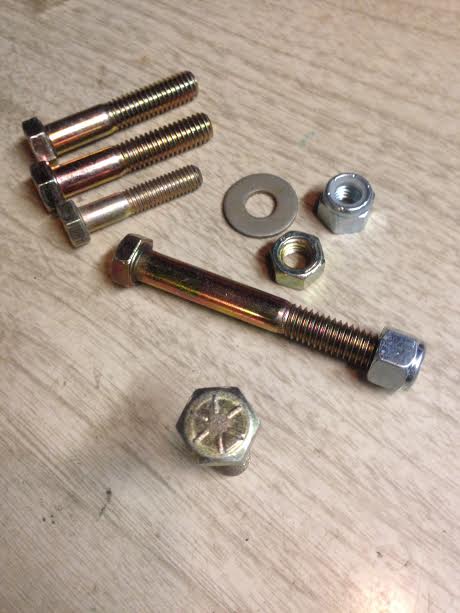 American made grade-8 bolts.