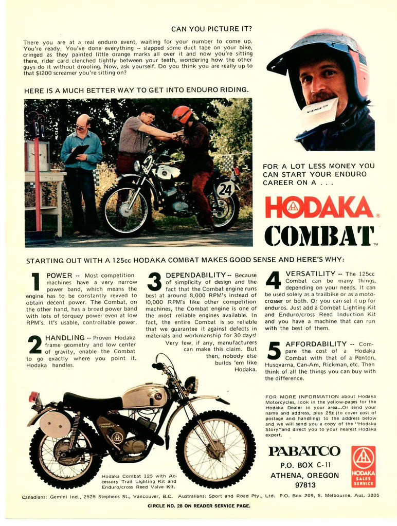 old hodaka ad 1973